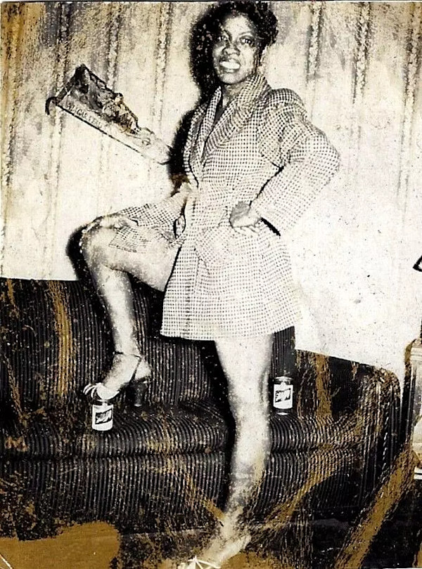 Amateur pinup #50 (Schlitz beer can) by Unknown