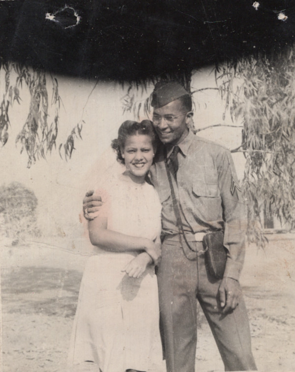 Soldier with sweetheart by Unknown