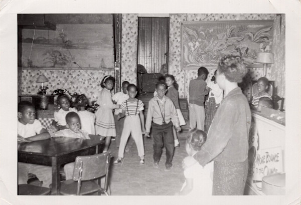 Children dancing in a Soul Train line by Unknown
