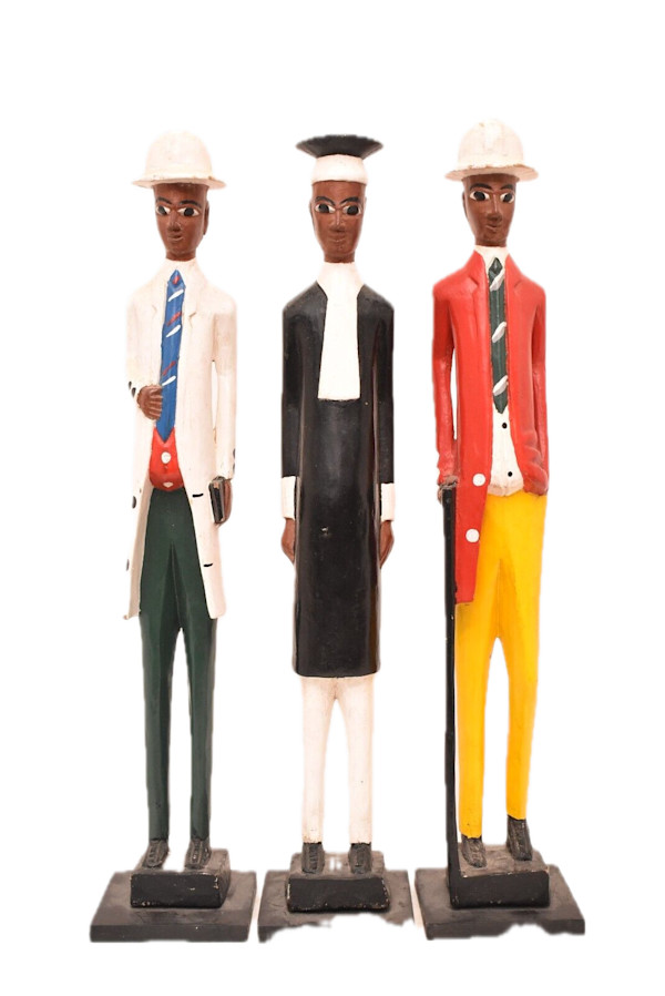 Three Baoule  colon figures, Côte d'Ivoire by Unknown