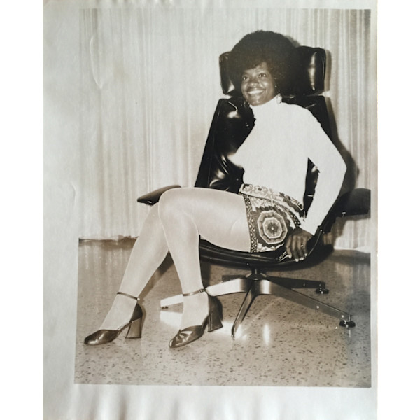 Model in white tights by Unknown