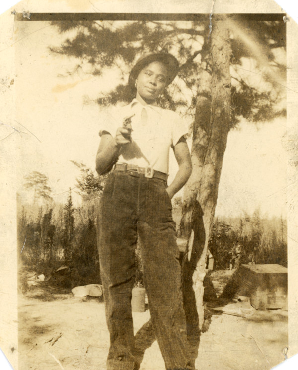 Young woman with pistol, Longview, Texas by Unknown, Culpepper’s Studio