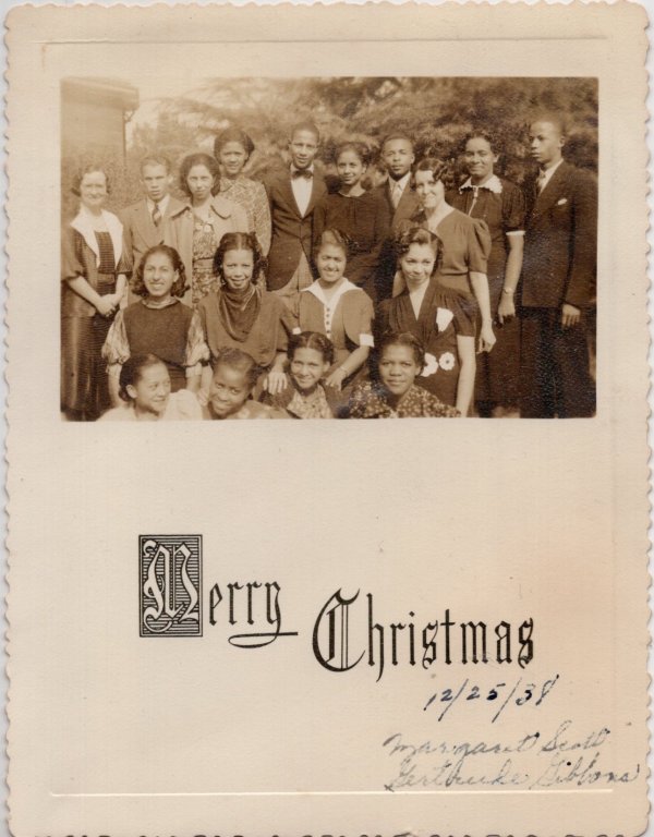Merry Christmas (students including Margaret Scott & Gertrude Gibbons) by Unknown