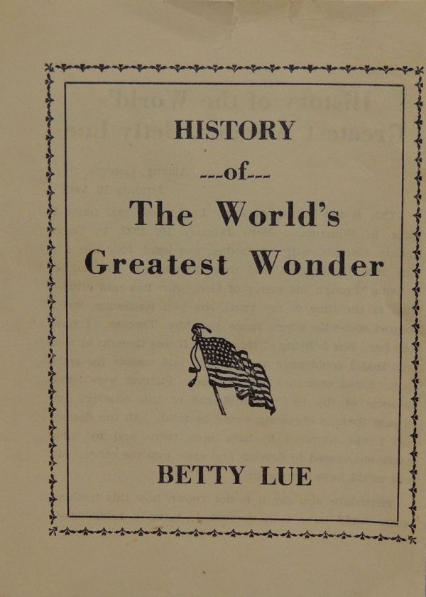 The World's Greatest Wonder Betty Lue [Williams] by Unknown