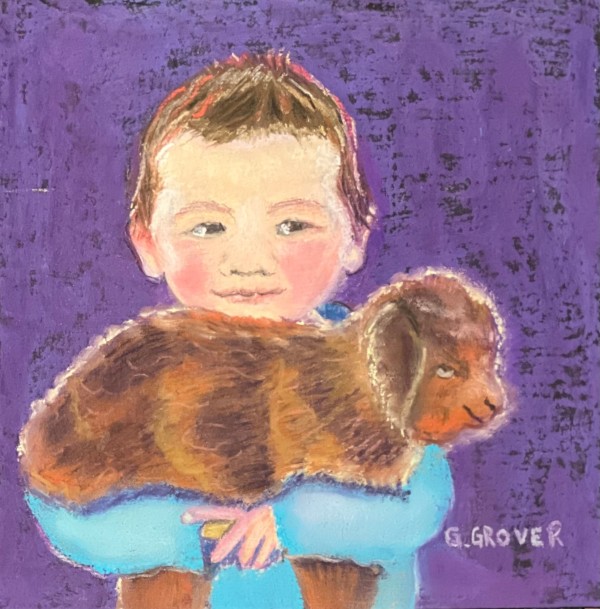Boy with Goat by Georgia Grover