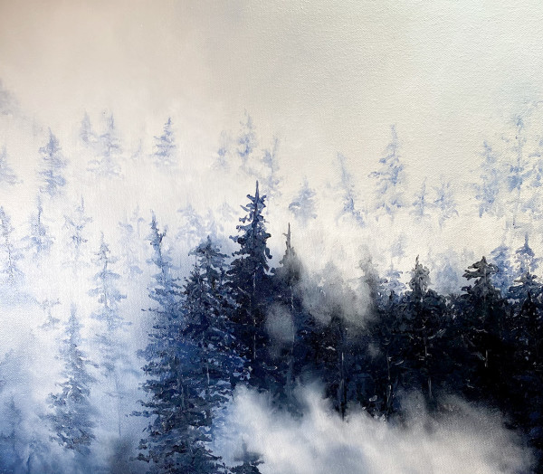 Blue Morning Forest by Kristen Wickersham