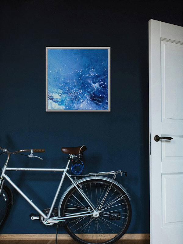 Blue splash waves by Mandy Damirali