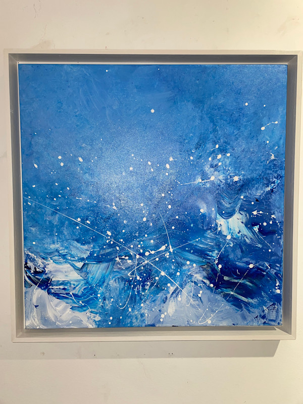 Blue splash waves by Mandy Damirali