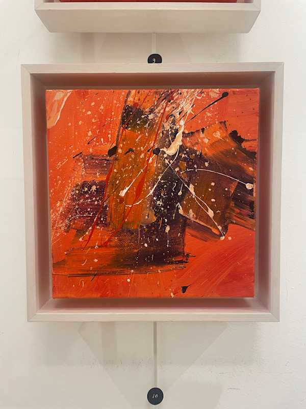 Orange-pink-red, small 2 by Mandy Damirali