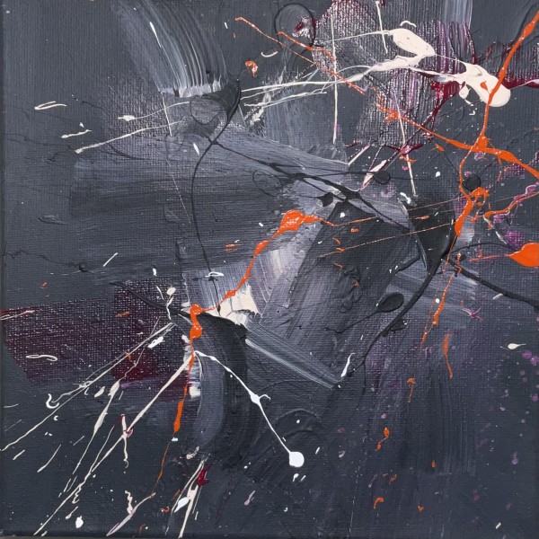 Deep black, small 2 by Mandy Damirali