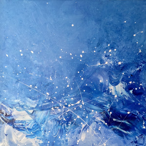 Blue splash waves by Mandy Damirali