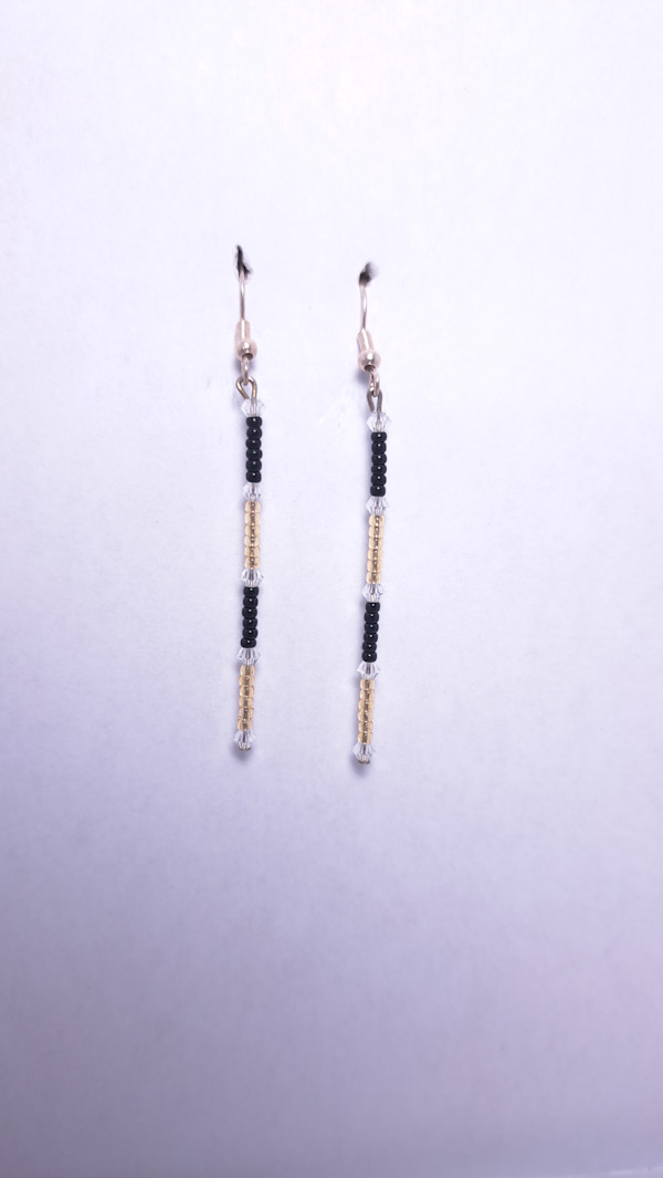 Black & Gold Dangles by Perry Art Productions "Finding The Beauty"              50% off entire site!