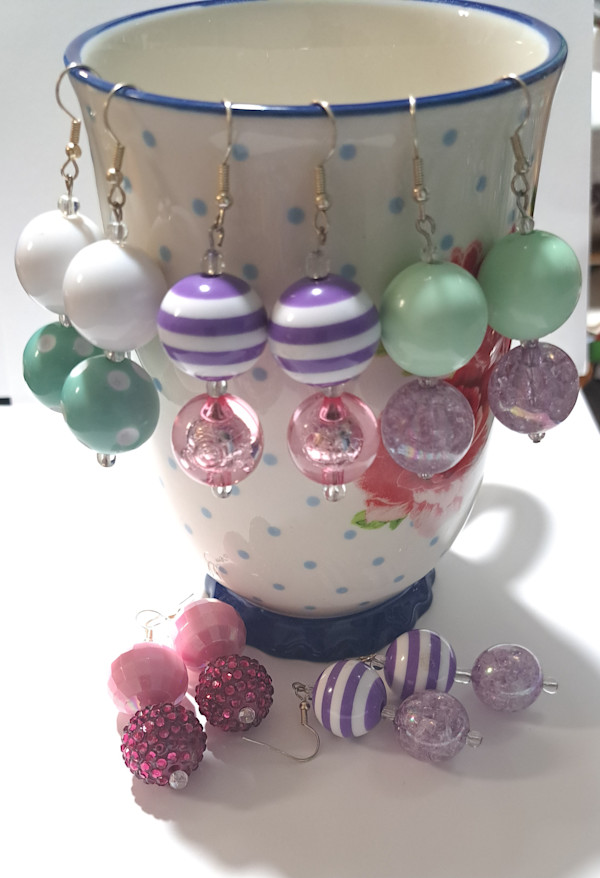 Earrings on A Cup Display by Perry Art Productions "Finding The Beauty"              50% off entire site!