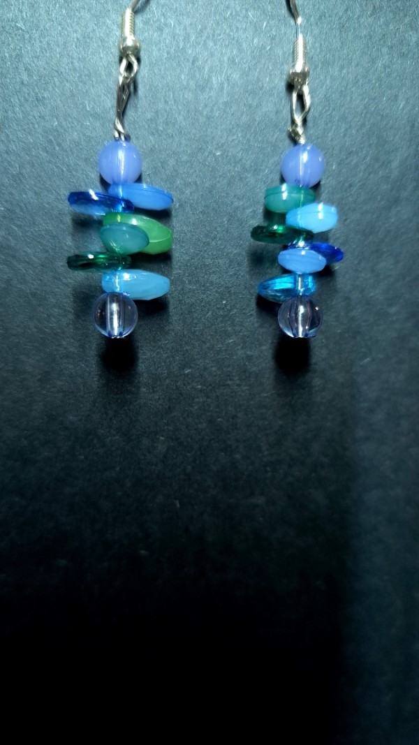 Earrings: Ocean by Perry Art Productions "Finding The Beauty"