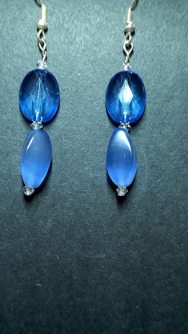 Earrings: Blue Lagoon by Perry Art Productions "Finding The Beauty"