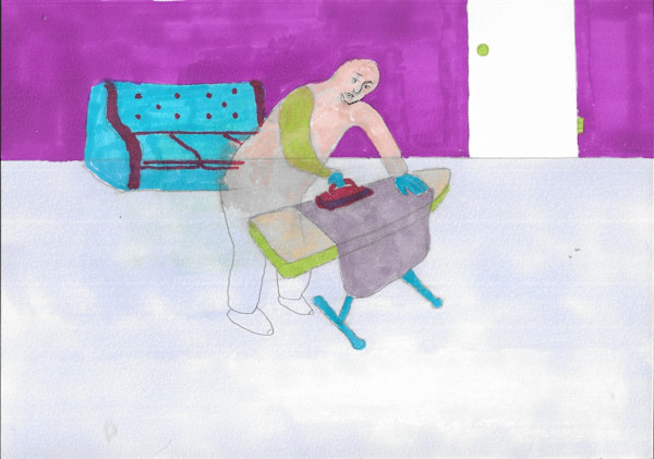 Pablo Picasso Ironing by Perry Art Productions "Finding The Beauty"              50% off entire site!