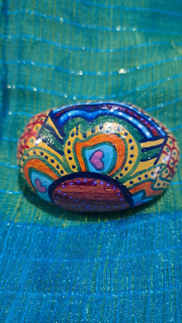 Painted Rock Bo Ho by Perry Art Productions "Finding The Beauty"