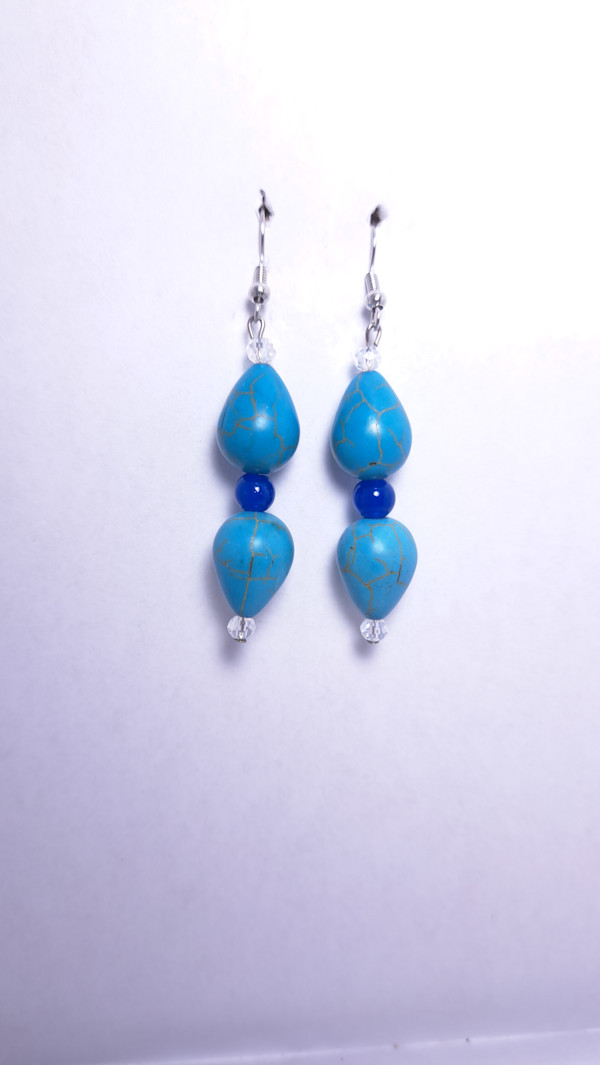 Turquoise and Blue Drops by Perry Art Productions "Finding The Beauty"              50% off entire site!