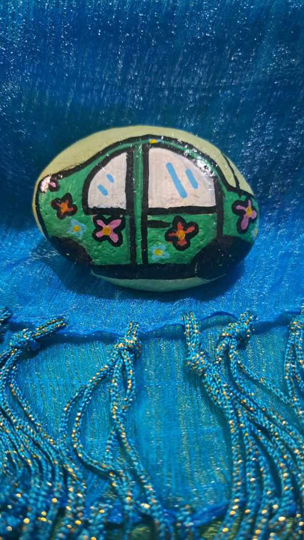 Painted Rock VW Bug by Perry Art Productions "Finding The Beauty"