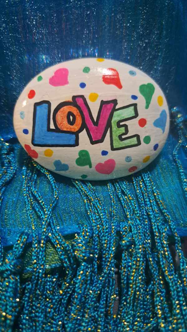 Painted Rock Love by Perry Art Productions "Finding The Beauty"