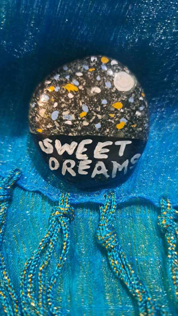 Painted Rock Sweet Dreams by Perry Art Productions "Finding The Beauty"