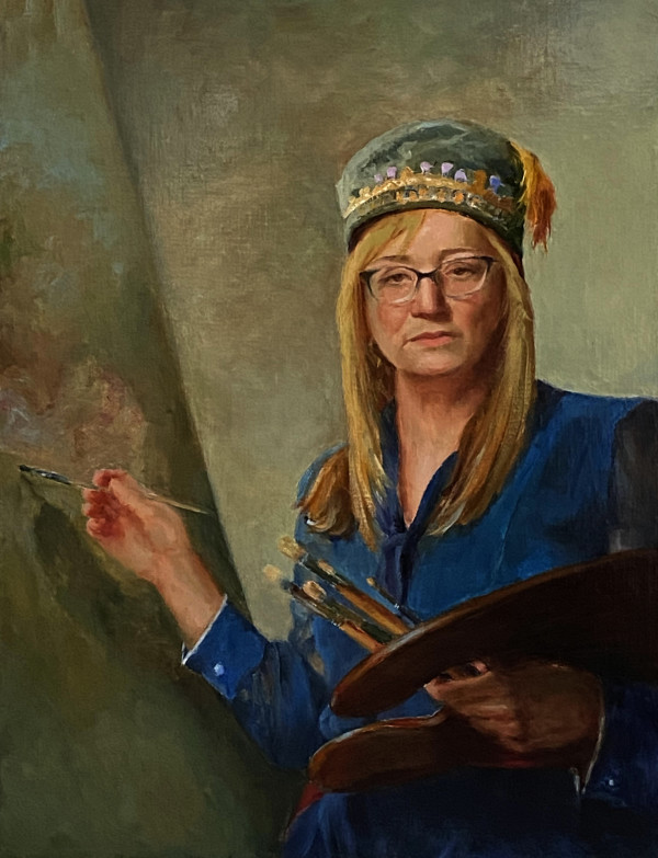 Self Portrait with Dumbledore's Hat by Aida Garrity