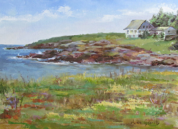 The White House at Lobster Cove - Monhegan by Aida Garrity