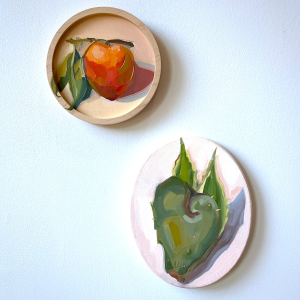 Bunny Cactus and Peach by Sarah Theobald-Hall
