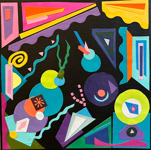 "Stained Glass" Collage No. 24 - "The Circus" by Mariana D Kramer