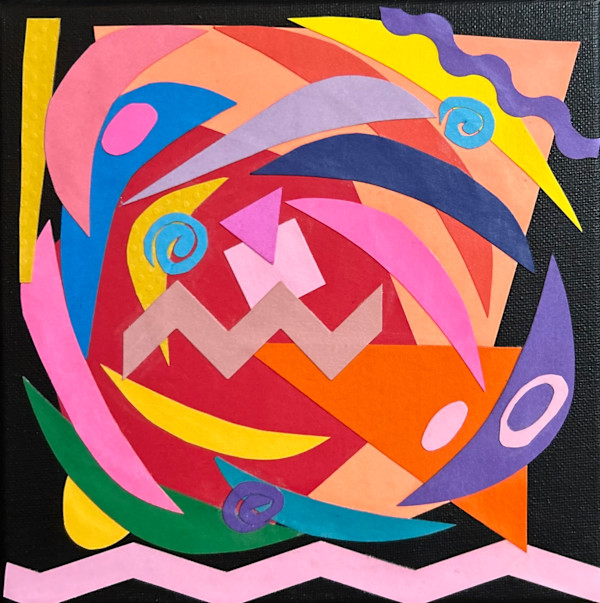 "Stained Glass" Collage No. 28 by Mariana D Kramer