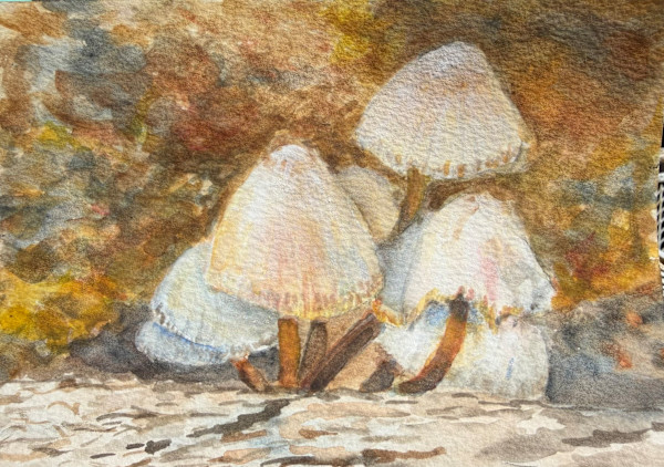 Mushrooms on a Log by Mary O'Malley-Joyce, Image 1.