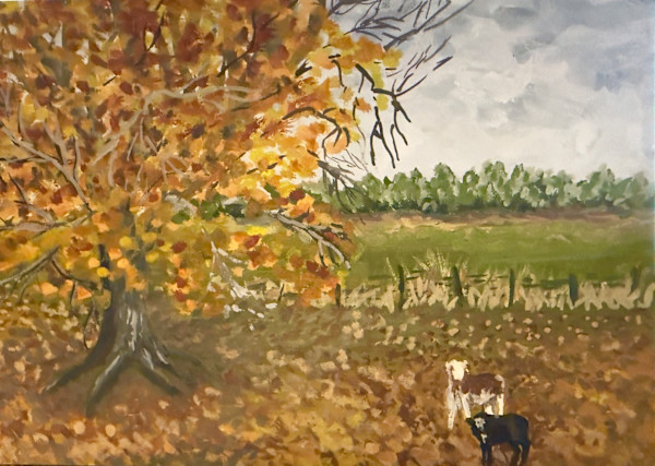Georgia Cows in the Fall by Mary O'Malley-Joyce, Image 1.