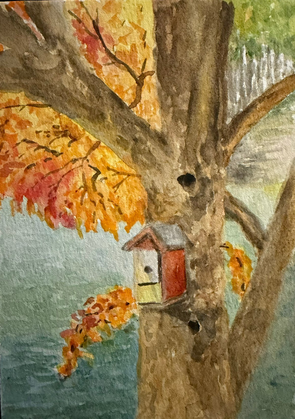 Bird House in the Fall by Mary O'Malley-Joyce, Image 1.