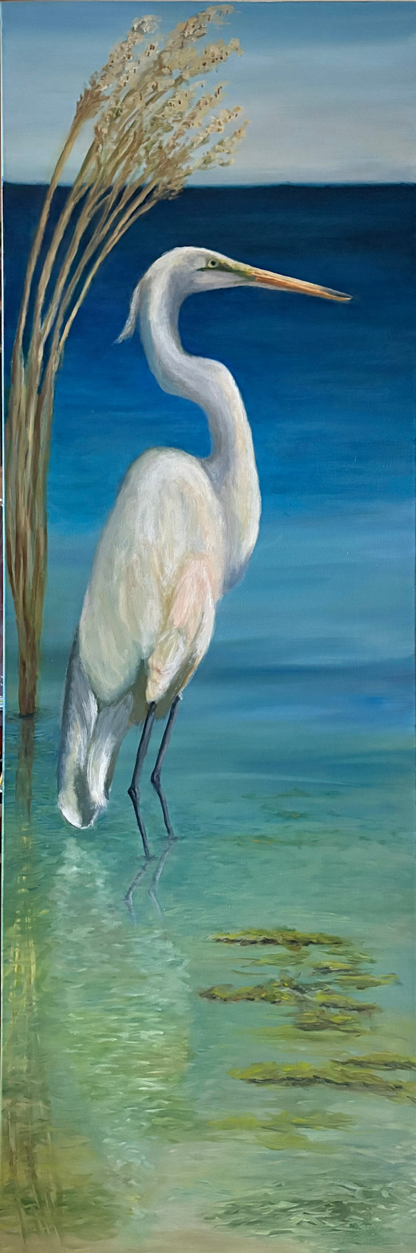 Egret in the Reeds by Mary O'Malley-Joyce