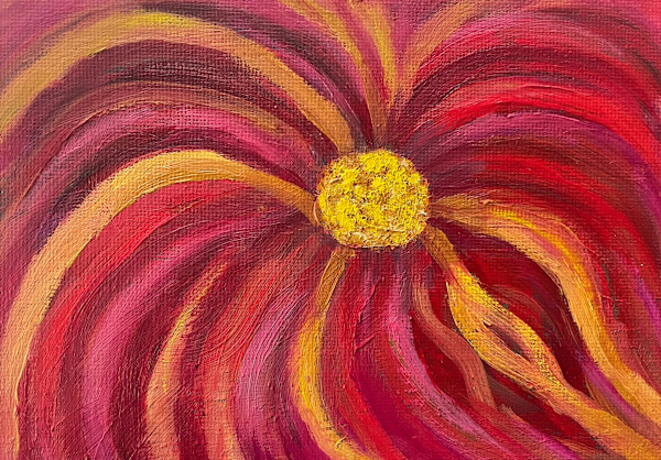Red Zinnia by Mary O'Malley-Joyce, Image 1.