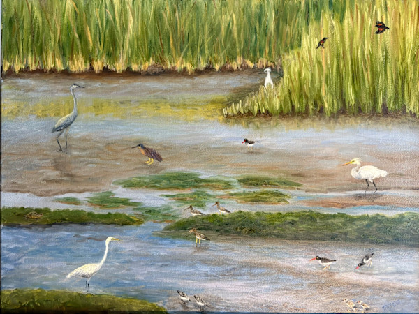 Marshes - Home to an abundance of wildlife by Mary O'Malley-Joyce