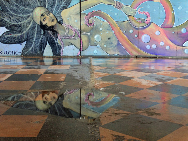 Mural Mermaid with Reflection by Mary O'Malley-Joyce