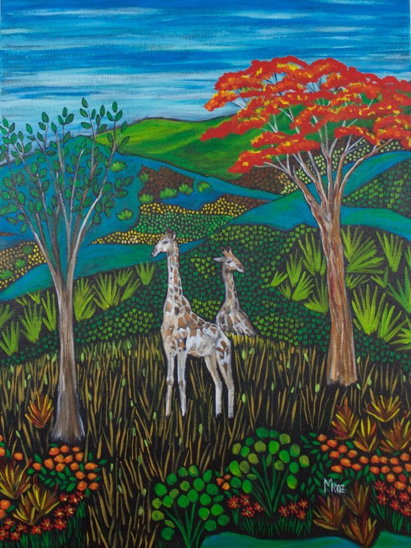 Two Giraffes by Sharon Mroz 