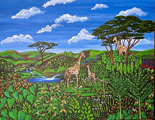 Three Giraffes by Sharon Mroz