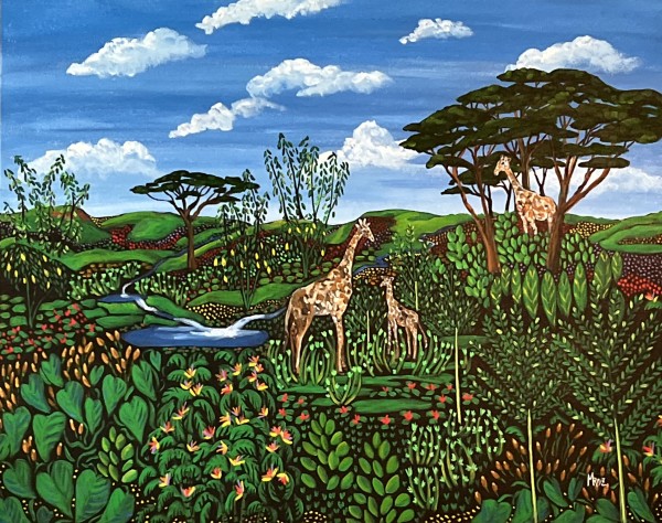 Three Giraffes by Sharon Mroz