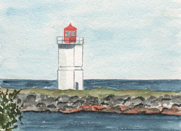 Pictou Caribou Island Lighthouse by Rosalynd Coulter Semple, Image 1.