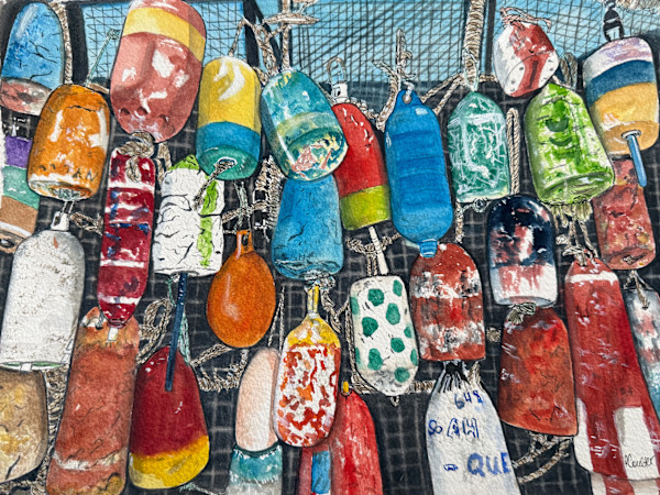 Fishing Buoys by Rosalynd Coulter Semple, Image 1.