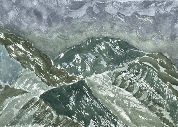 Snow Falls on the San Gabriels by Lon Bender