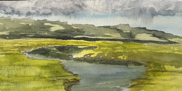 Meandering towards the Sea by Lon Bender