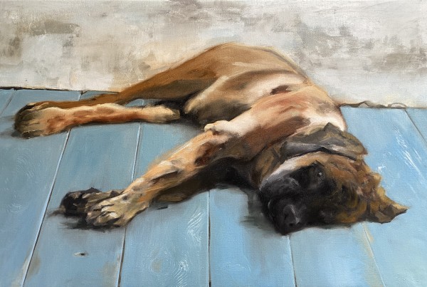 Tired pup by Philine van der Vegte