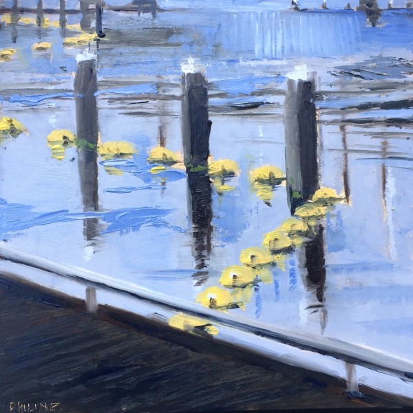 Yellow buoys by Philine van der Vegte