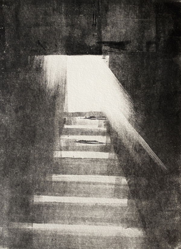Stairs monotype by Philine van der Vegte