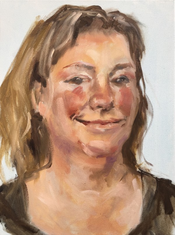 Smiling self portrait by Philine van der Vegte