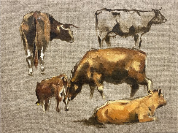 Cow sketches I by Philine van der Vegte