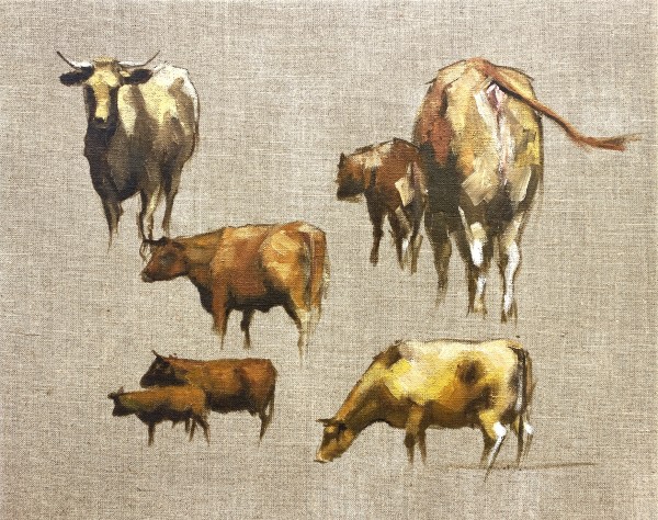 Cow sketches II by Philine van der Vegte
